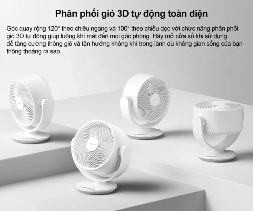 Quạt tuần hoàn Xiaomi Smart Desktop Air Circulation Fan EU 3 cánh BHR9872EU 18W - Giá rẻ nhất hôm nay - Ảnh 7