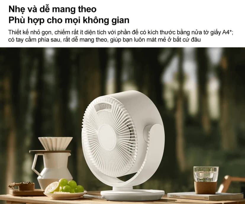 Quạt tuần hoàn Xiaomi Smart Desktop Air Circulation Fan EU 3 cánh BHR9872EU 18W - Giá rẻ nhất hôm nay - Ảnh 9