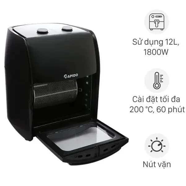 So sánh giá Lò chiên không dầu Rapido 12 lít RAF-12M1 rẻ nhất? - Ảnh 2
