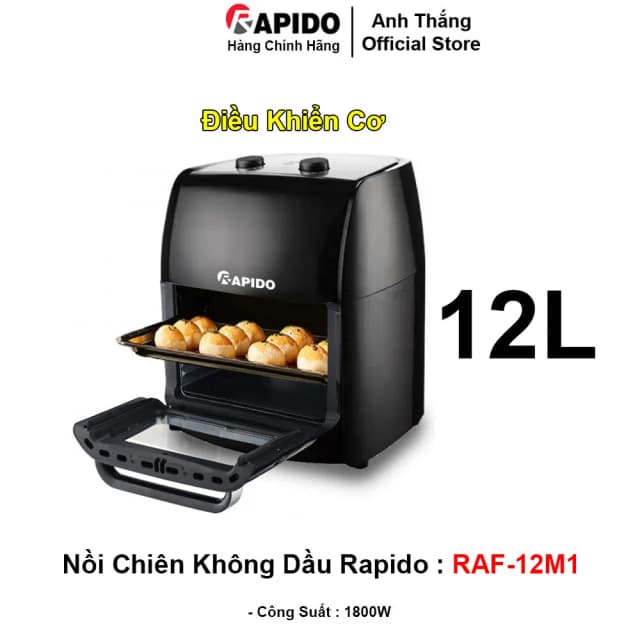 So sánh giá Lò chiên không dầu Rapido 12 lít RAF-12M1 rẻ nhất? - Ảnh 13
