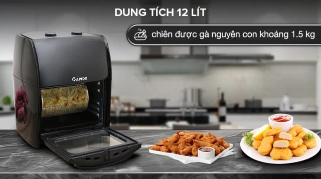 So sánh giá Lò chiên không dầu Rapido 12 lít RAF-12M1 rẻ nhất? - Ảnh 7