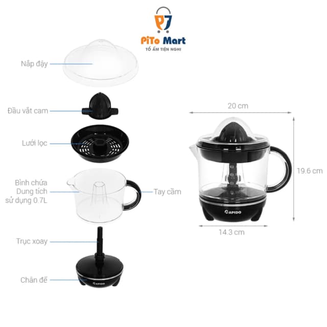 Top 1 so sánh giá Máy vắt cam Rapido ROJ-40 - Tìm sản phẩm giá rẻ nhất - Ảnh 12