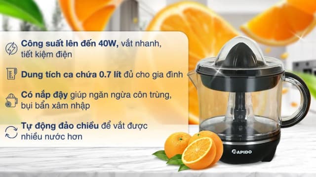 Top 1 so sánh giá Máy vắt cam Rapido ROJ-40 - Tìm sản phẩm giá rẻ nhất - Ảnh 8