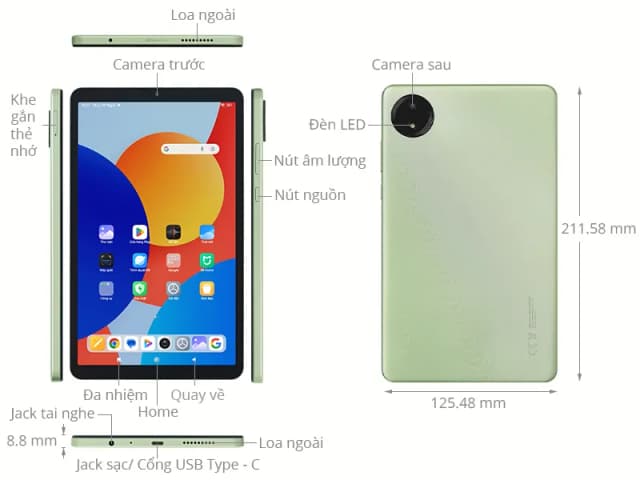 Máy tính bảng Xiaomi Redmi Pad SE 8.7 WiFi 4GB/64GB - 7