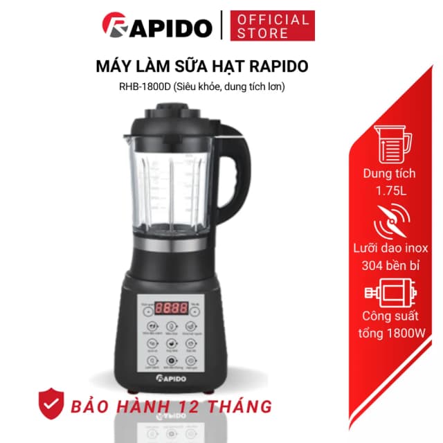 So sánh giá Máy làm sữa hạt đa năng Rapido RHB-1800D rẻ nhất? - Ảnh 15