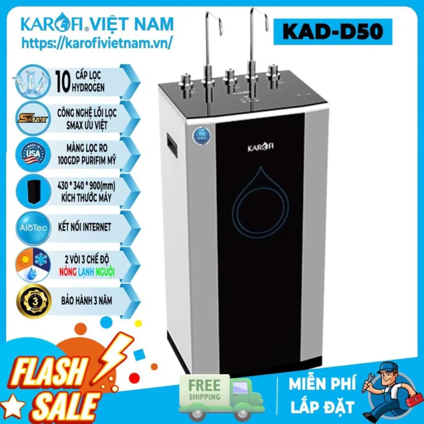 So sánh giá Máy lọc nước RO nóng nguội lạnh Hydrogen Karofi KAD-X39 10 lõi - Tìm sản phẩm giá rẻ nhất - Ảnh 3
