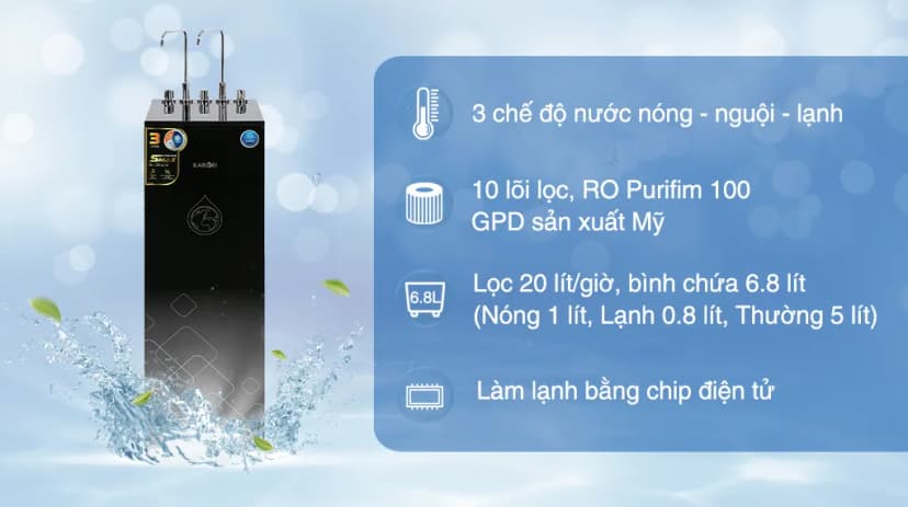 So sánh giá Máy lọc nước RO nóng nguội lạnh Hydrogen Karofi KAD-X39 10 lõi - Tìm sản phẩm giá rẻ nhất - Ảnh 6
