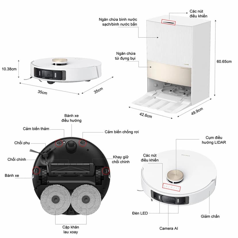 Robot hút bụi lau nhà Dreame D20 Ultra - Giá rẻ nhất hôm nay - Ảnh 14