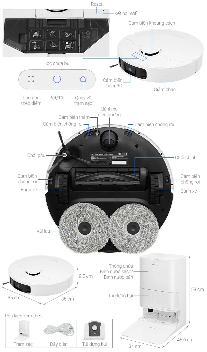 Robot hút bụi lau nhà Dreame D20 Ultra - Giá rẻ nhất hôm nay - Ảnh 18