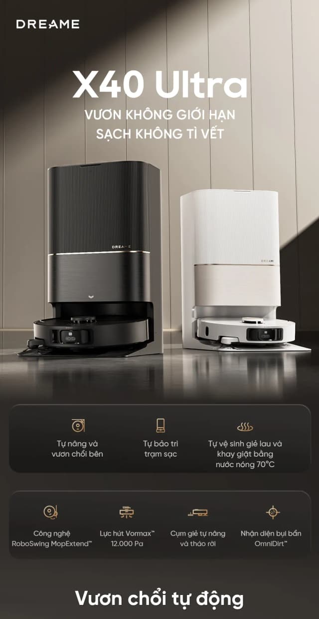 So sánh giá Robot hút bụi lau nhà Dreame X40 Ultra rẻ nhất? - Ảnh 9
