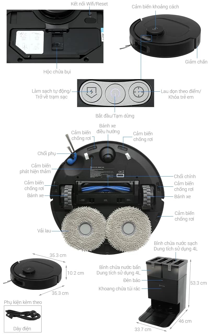 So sánh giá Robot hút bụi lau nhà Ecovacs T30C - Đen - Tìm sản phẩm giá rẻ nhất - Ảnh 12