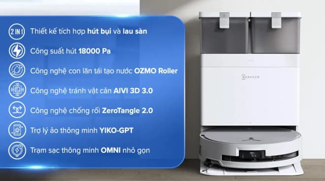 So sánh giá Robot hút bụi lau nhà Ecovacs X8 PRO OMNI - Trắng rẻ nhất? - Ảnh 4
