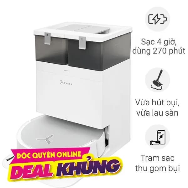 So sánh giá Robot hút bụi lau nhà Ecovacs X8 PRO OMNI - Trắng rẻ nhất? - Ảnh 9