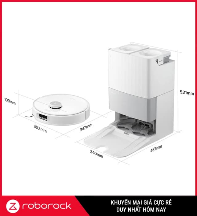 So sánh giá Robot hút bụi lau nhà Roborock Q Revo 5V1 - Trắng rẻ nhất? - Ảnh 10