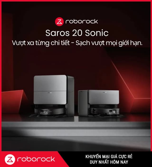 Top 1 so sánh giá Robot hút bụi lau nhà Roborock Saros 20 Auto (RRE0CPS+EWFD51HRR) - Đen - Tìm sản phẩm giá rẻ nhất - Ảnh 11