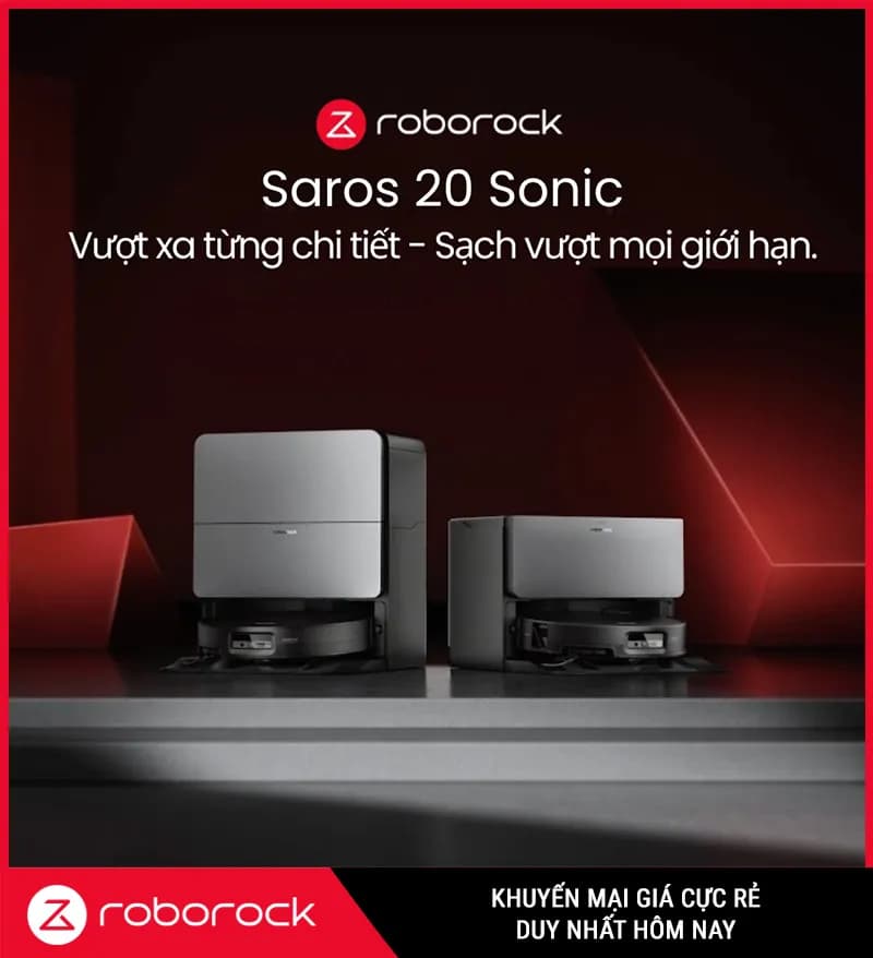 So sánh giá Robot hút bụi lau nhà Roborock Saros 20 Auto (RRE0CPS+EWFD51HRR) - Đen - Tìm sản phẩm giá rẻ nhất - Ảnh 11