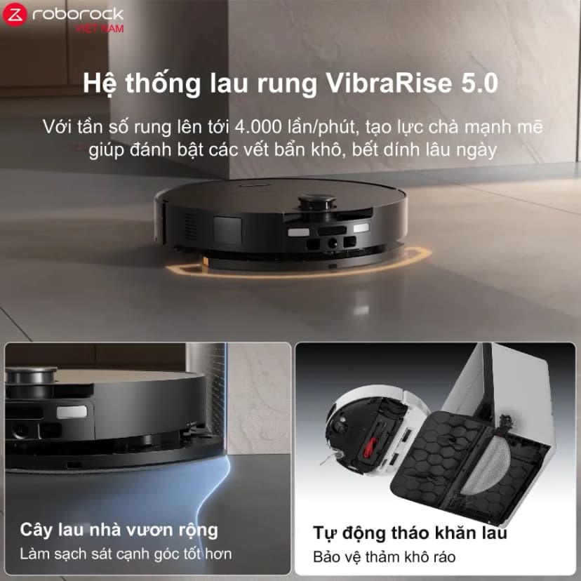 So sánh giá Robot hút bụi lau nhà Roborock Saros 20 Auto (RRE0CPS+EWFD51HRR) - Đen - Tìm sản phẩm giá rẻ nhất - Ảnh 6