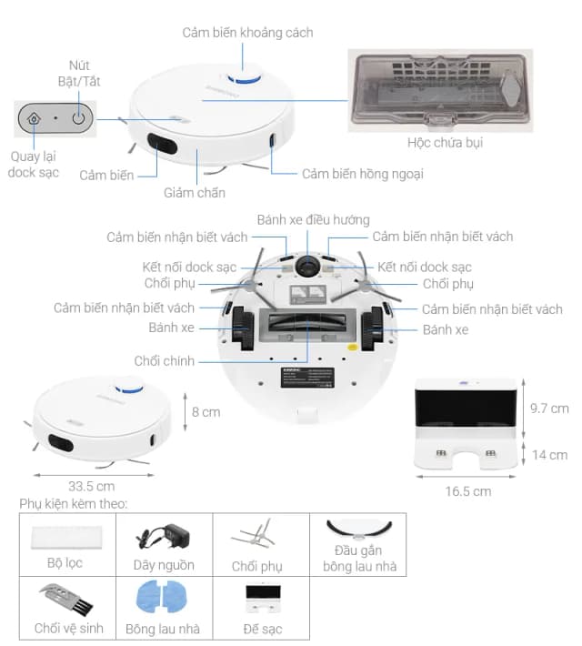 So sánh giá Robot hút bụi lau nhà Shimono ZK902 rẻ nhất? - Ảnh 3