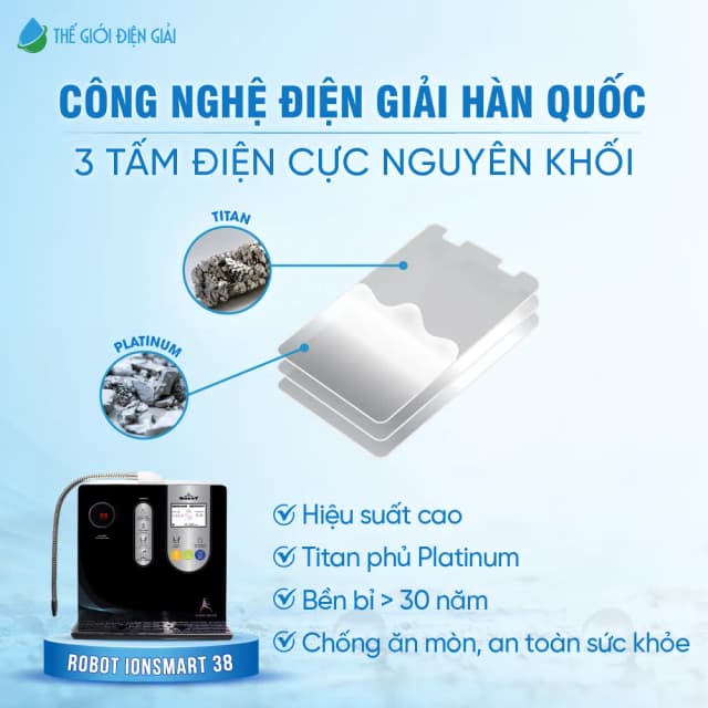 So sánh giá Máy lọc nước điện giải ion kiềm nóng nguội ROBOT IonSmart 38X 3 tấm điện cực rẻ nhất? - Ảnh 12