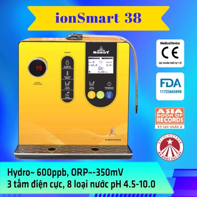So sánh giá Máy lọc nước điện giải ion kiềm nóng nguội ROBOT IonSmart 38X 3 tấm điện cực rẻ nhất? - Ảnh 5