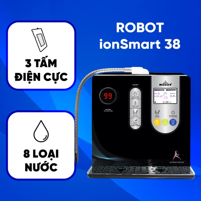 So sánh giá Máy lọc nước điện giải ion kiềm nóng nguội ROBOT IonSmart 38X 3 tấm điện cực rẻ nhất? - Ảnh 7