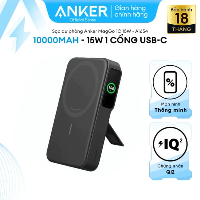 So sánh giá Pin sạc dự phòng Polymer 10000mAh không dây Magnetic Qi2 Type C PD 27W Anker MagGo A1654 rẻ nhất? - Ảnh 12