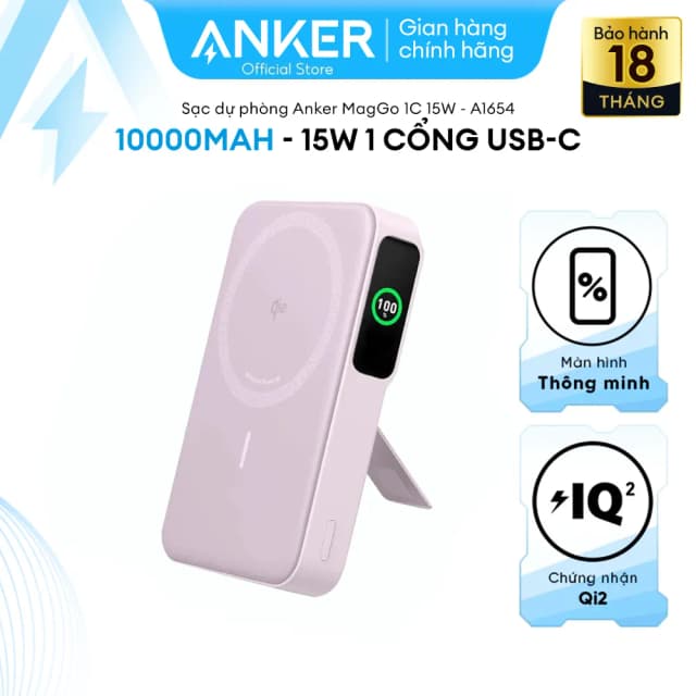 So sánh giá Pin sạc dự phòng Polymer 10000mAh không dây Magnetic Qi2 Type C PD 27W Anker MagGo A1654 rẻ nhất? - Ảnh 6