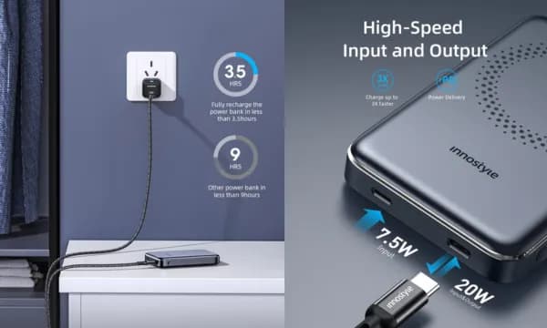 So sánh giá Pin sạc dự phòng Polymer 10000mAh Không dây Magnetic Type C PD 20W Innostyle PowerMag Slim IM20PD rẻ nhất? - Ảnh 15