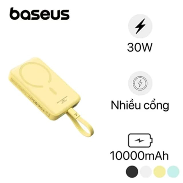 So sánh giá Pin sạc dự phòng Polymer 10000mAh không dây Magnetic Type C PD 30W Baseus PPCXM10T kèm cáp Type C rẻ nhất? - Ảnh 13
