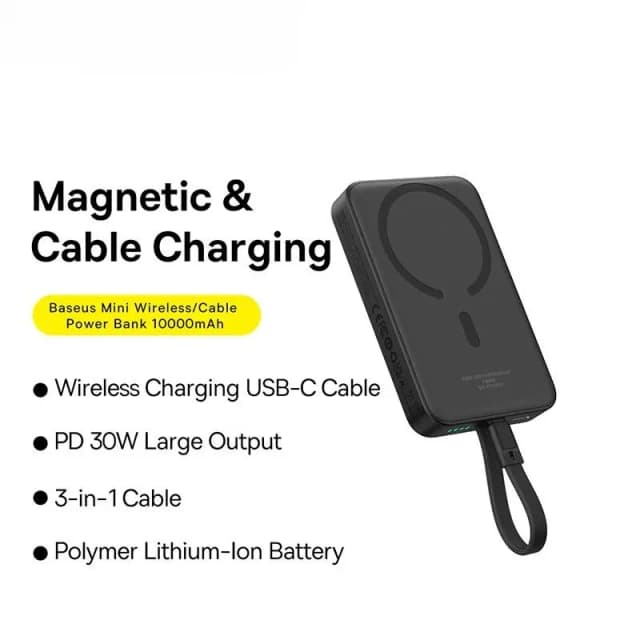 So sánh giá Pin sạc dự phòng Polymer 10000mAh không dây Magnetic Type C PD 30W Baseus PPCXM10T kèm cáp Type C rẻ nhất? - Ảnh 14