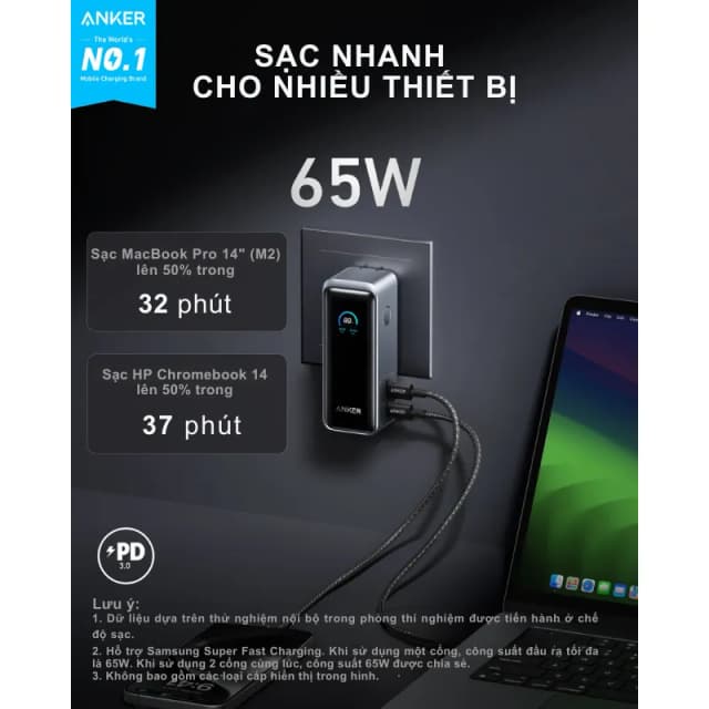 So sánh giá Pin sạc dự phòng 9600mAh Type C PD 65W Anker Prime Fusion A1339 tích hợp Adapter sạc rẻ nhất? - Ảnh 11