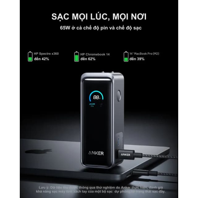 So sánh giá Pin sạc dự phòng 9600mAh Type C PD 65W Anker Prime Fusion A1339 tích hợp Adapter sạc rẻ nhất? - Ảnh 6