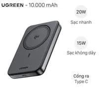 So sánh giá Pin sạc dự phòng Polymer 10000mAh Không dây Magnetic Type C PD 20W Ugreen PB562 rẻ nhất? - Ảnh 10