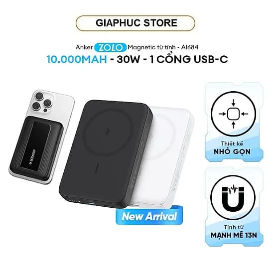 So sánh giá Pin sạc dự phòng Polymer 10000mAh Không dây Magnetic Type C PD 30W Anker Zolo A1684 rẻ nhất? - Ảnh 19