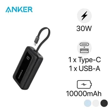 So sánh giá Pin sạc dự phòng Polymer 10000mAh Không dây Magnetic Type C PD 30W Anker Zolo A1685 kèm Cáp Type C rẻ nhất? - Ảnh 15