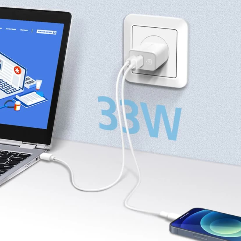 Sạc nhanh 2 cổng USB Type-C QC PD 33W MicroPack Power Server 33MWC233PD - Giá rẻ nhất hôm nay - Ảnh 2