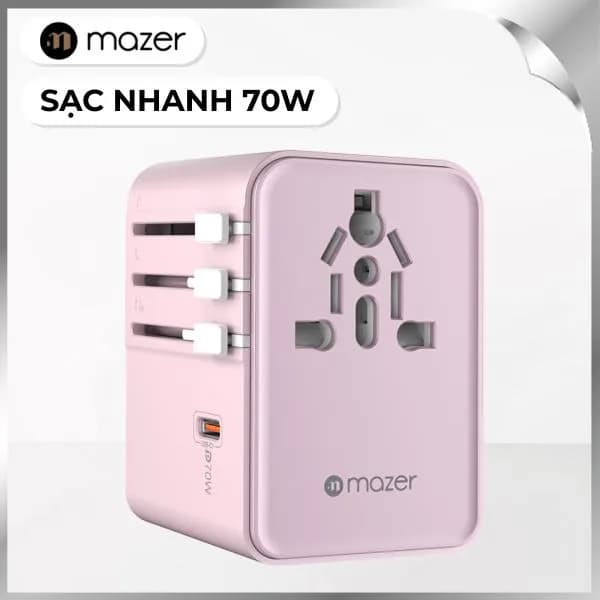 Sạc nhanh du lịch USB Type-C PD GaN 70W Mazer M-IFTravel170PD-PK - Giá rẻ nhất hôm nay - Ảnh 1