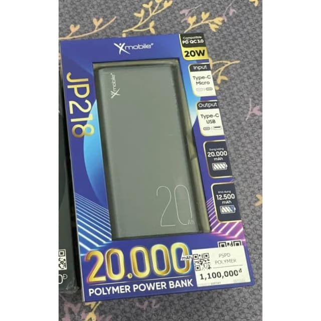 Top 1 so sánh giá Pin sạc dự phòng Polymer 20000mAh Type C PD QC3.0 20W Xmobile PowerBox+ JP218 - Tìm sản phẩm giá rẻ nhất - Ảnh 7