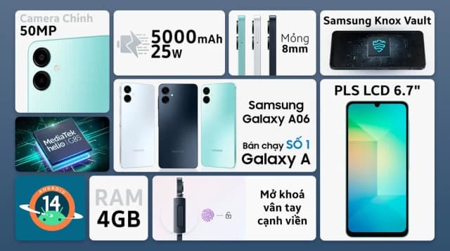 Điện thoại Samsung Galaxy A06 5G 4GB/128GB - 11
