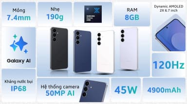 Điện thoại Samsung Galaxy S25 FE 5G 8GB/128GB - 8