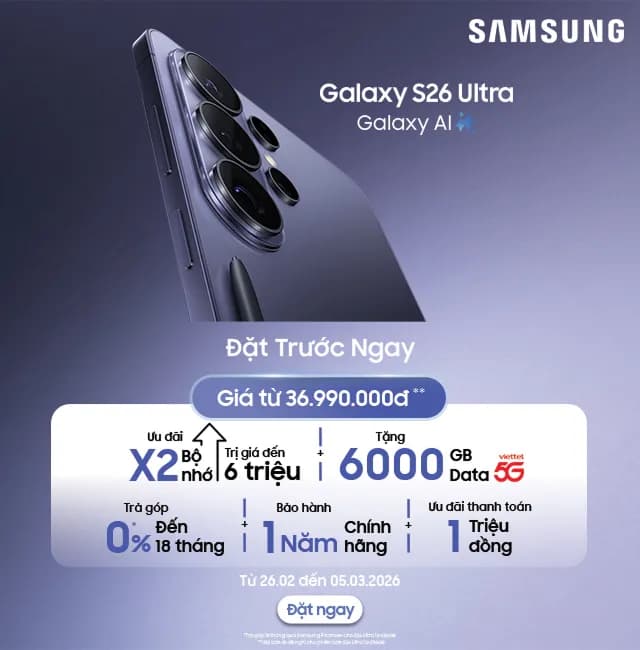 So sánh giá Điện thoại Samsung Galaxy S26 Ultra 5G 12GB/256GB rẻ nhất? - Ảnh 3