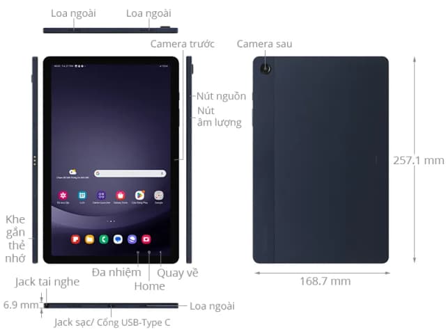 Máy tính bảng Samsung Galaxy Tab A9+ WiFi 8GB/128GB - 13
