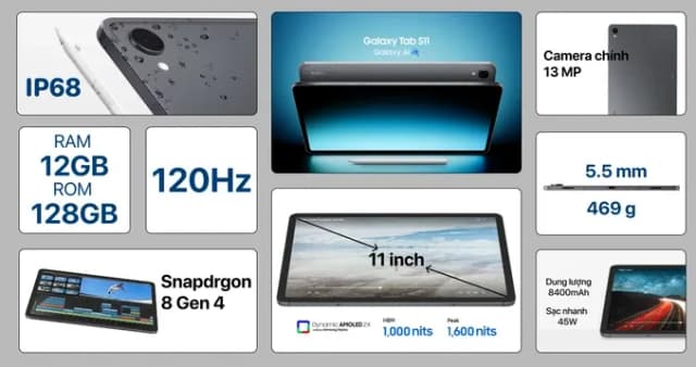 Máy tính bảng Samsung Galaxy Tab S11 WiFi 12GB/128GB - 18