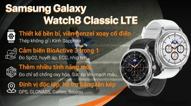 So sánh giá Samsung Galaxy Watch8 Classic LTE 46mm dây da rẻ nhất? - Ảnh 2
