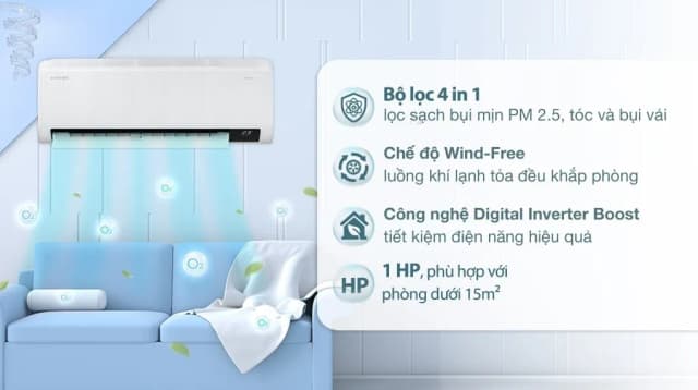 So sánh giá Máy lạnh Samsung Wind-Free Inverter 1 HP AR10CYECAWKNSV rẻ nhất? - Ảnh 3