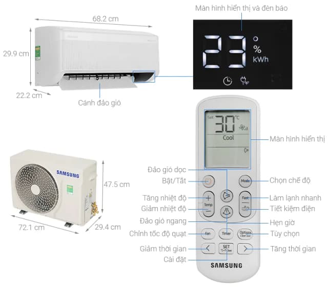 So sánh giá Máy lạnh Samsung Wind-Free Inverter 1.5 HP AR13CYFAAWKNSV rẻ nhất? - Ảnh 4