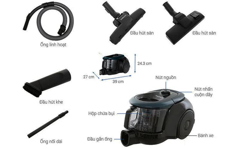 Máy hút bụi dạng hộp Samsung VC18M2120SB/SV - Giá rẻ nhất hôm nay - Ảnh 40