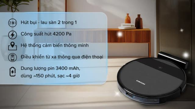 So sánh giá Robot hút bụi lau nhà Samsung VR05R5050WK/SV rẻ nhất? - Ảnh 4