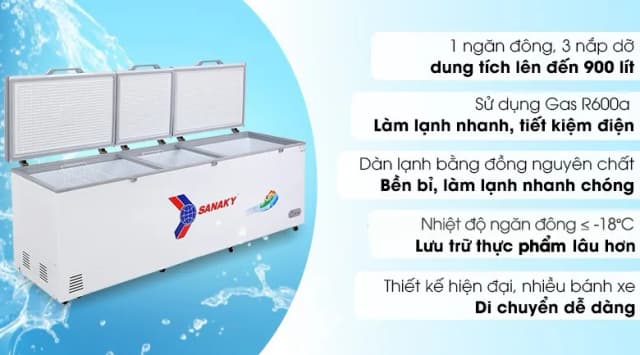 So sánh giá Tủ đông Sanaky 900 lít VH-1199HY rẻ nhất? - Ảnh 6