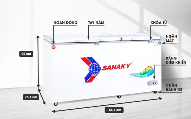 So sánh giá Tủ đông Sanaky 485 lít VH-6699W1 rẻ nhất? - Ảnh 8